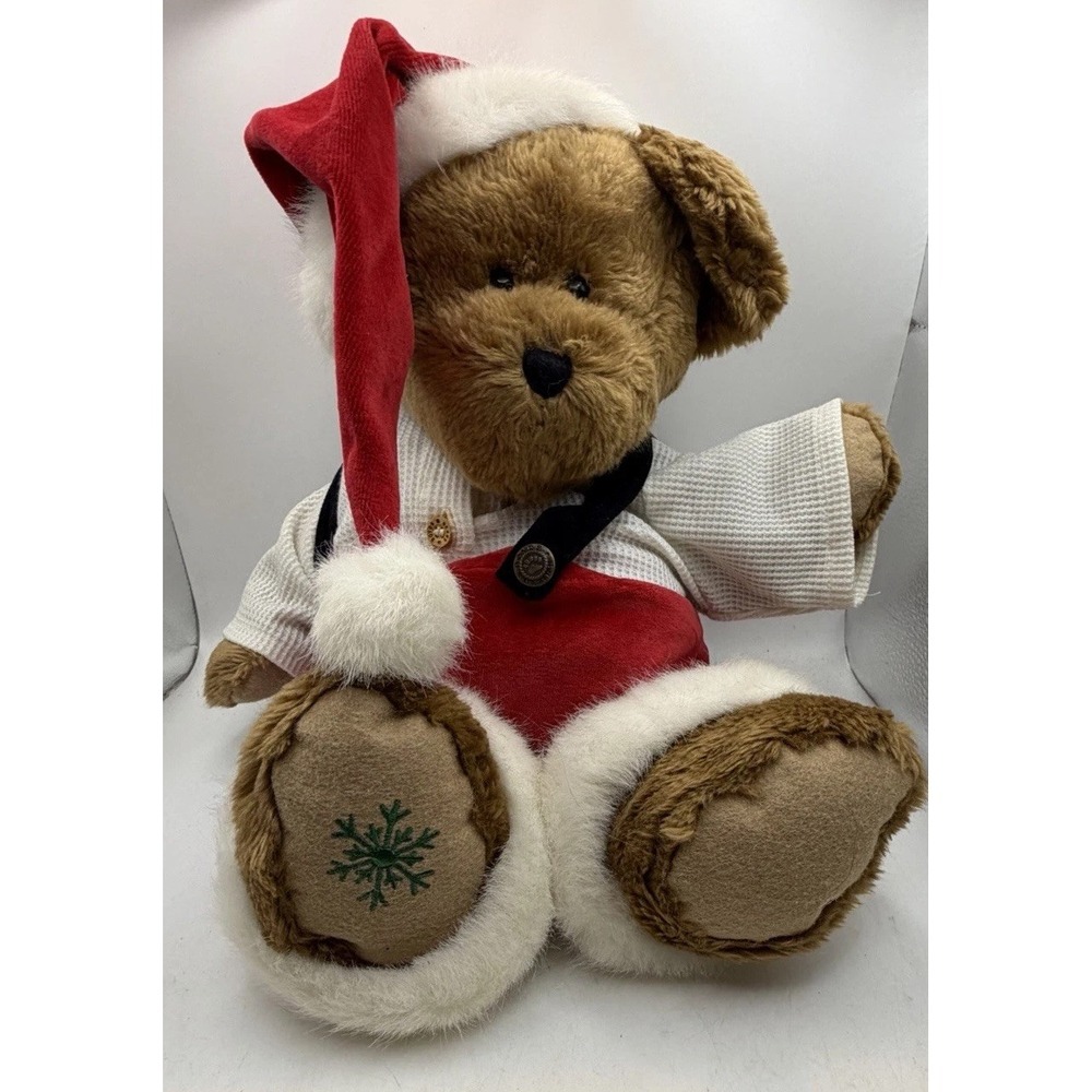 Boyds Bears Mary Beary Best Dressed Christmas Santa Plush Teddy Bear Holiday